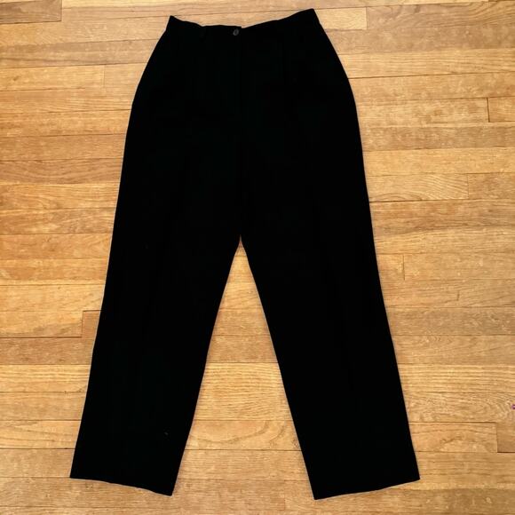 Anne Klein Pants - Anne Klein black wool high rise dress pants size 10 b23